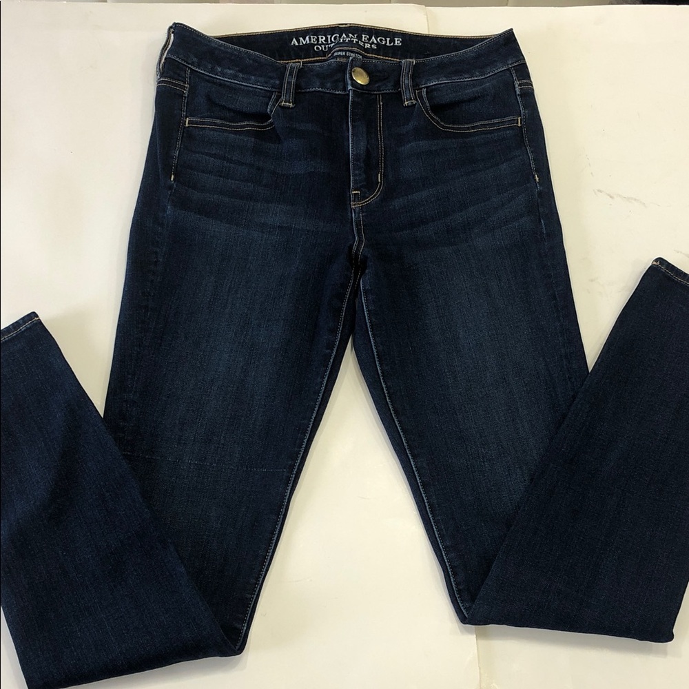 🦅American Eagle Outfitters Super Stretch High Rise Jegging – Size 4 Blue Denim👖